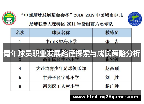 青年球员职业发展路径探索与成长策略分析